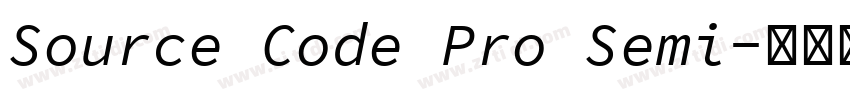 Source Code Pro Semi字体转换